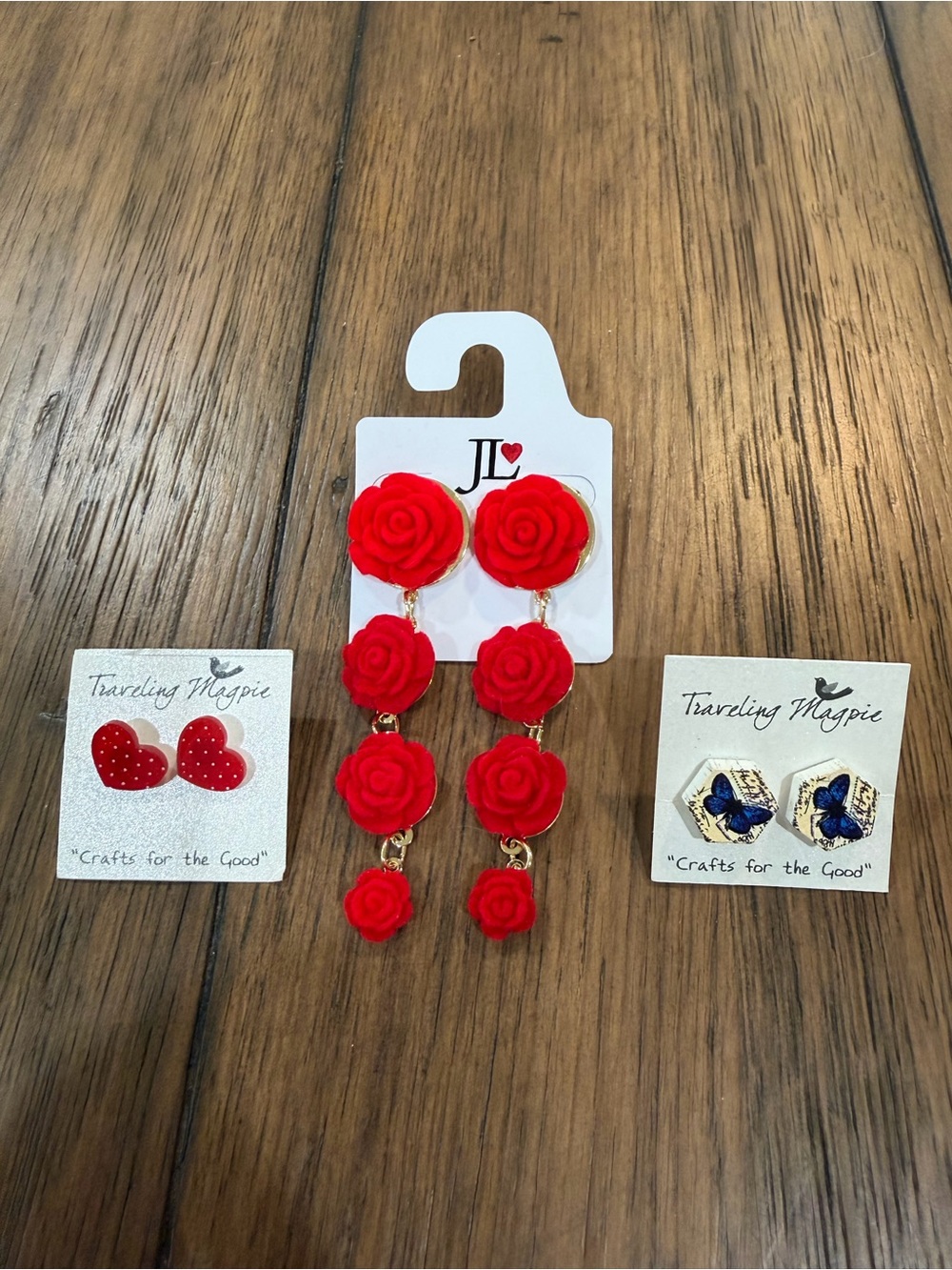 Set of 3 fun and colorful earrings! - Picture 1 of 9